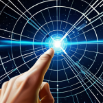 A sophisticated digital illustration depicting the evolution of missile guidance technology. Abstract representations of gyroscopes and accelerometers with data streams, evolving towards a central core, symbolize early inertial systems. On the other side, a stylized satellite constellation orbiting Earth, connected by precise light trails representing GPS/GLONASS signals, converges onto the core, symbolizing modern satellite navigation. The central core glows with a focused light, emphasizing extreme precision. The background is a clean, futuristic high-tech laboratory environment. Rendered with professional photography quality, crisp details, high resolution. Perfect anatomy, correct proportions, natural pose. Well-formed hands, proper finger count, natural body proportions. Safe for work, appropriate content, fully clothed, professional, family-friendly.