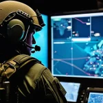 군사 전략과 무기 발전 연관성 - **Information Age Battlefield: Integrated Command**
"A visually striking, high-definition image ...