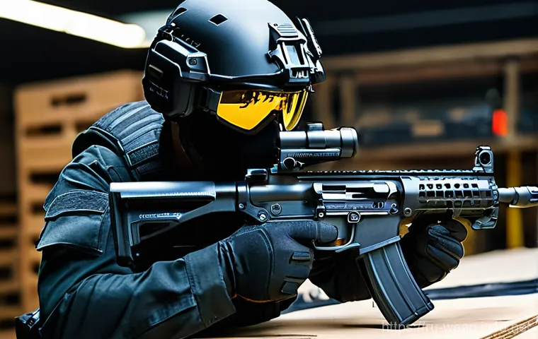 해외 특수부대 사용 무기 비교 - **Prompt for an image featuring modular assault rifle customization:**
"A highly detailed, profe...