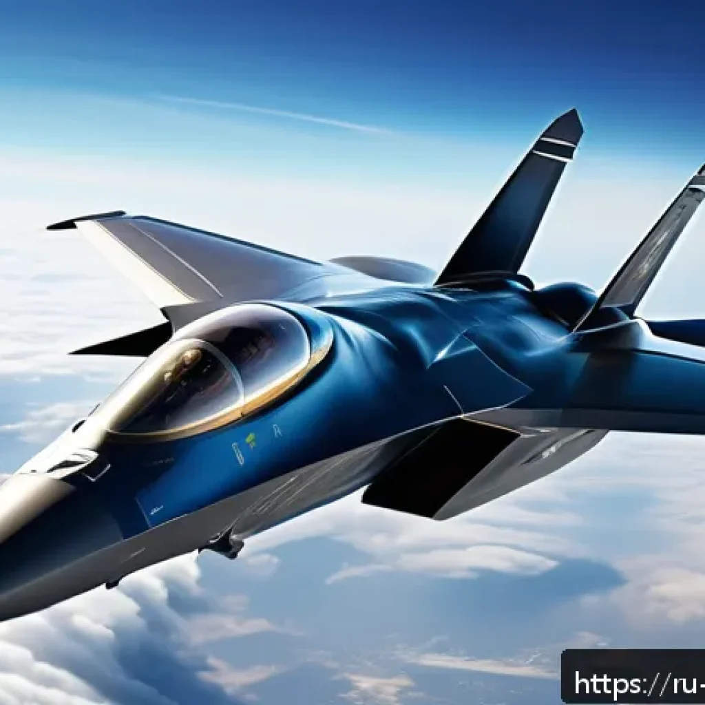 차세대 전투기 성능 비교 - A sleek fifth-generation fighter jet flying at supersonic speed above the clouds, showcasing advance...